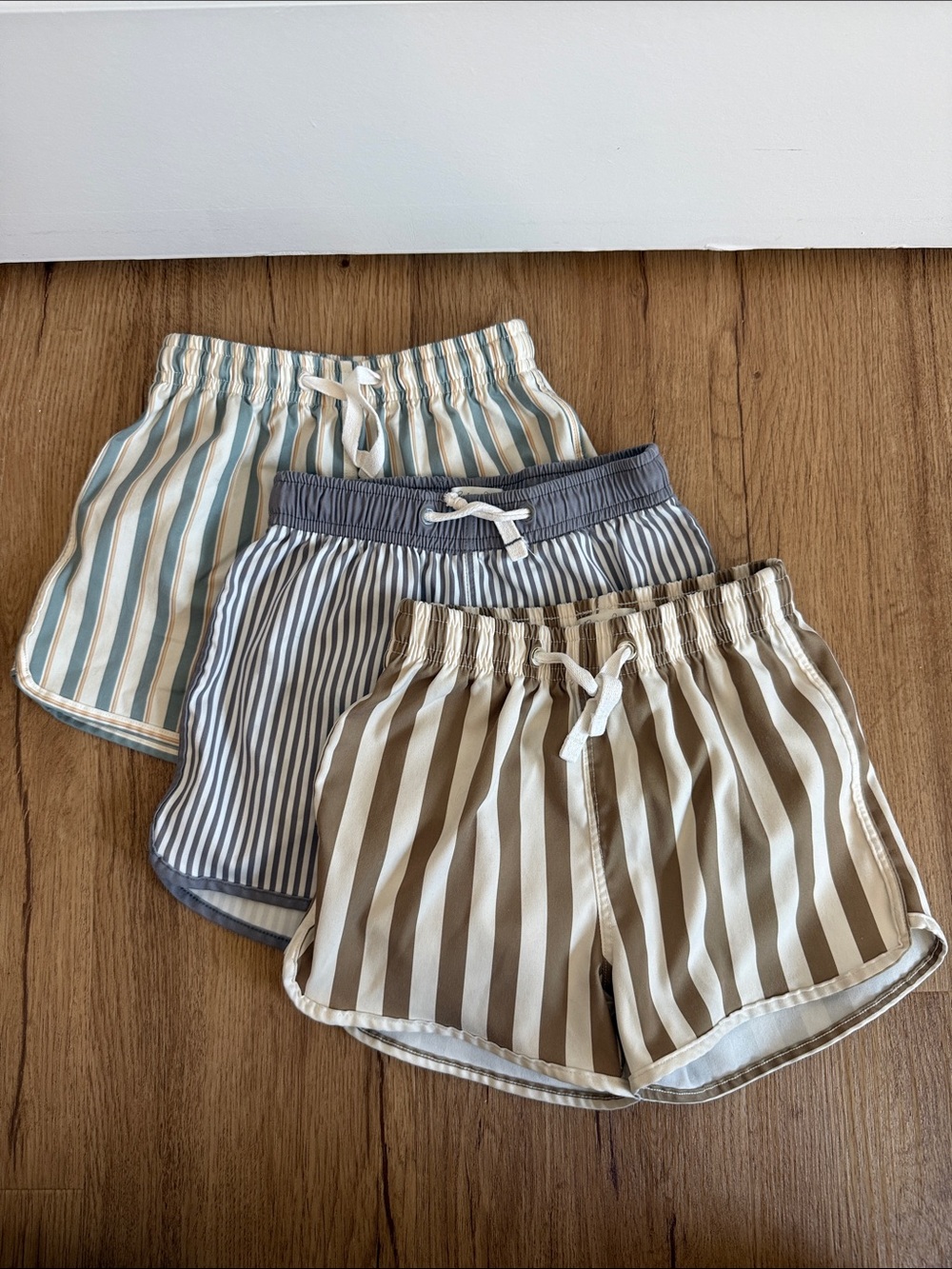 rylee & cru • size 4-5y • swim trunks striped drawstring shorts lot of 3